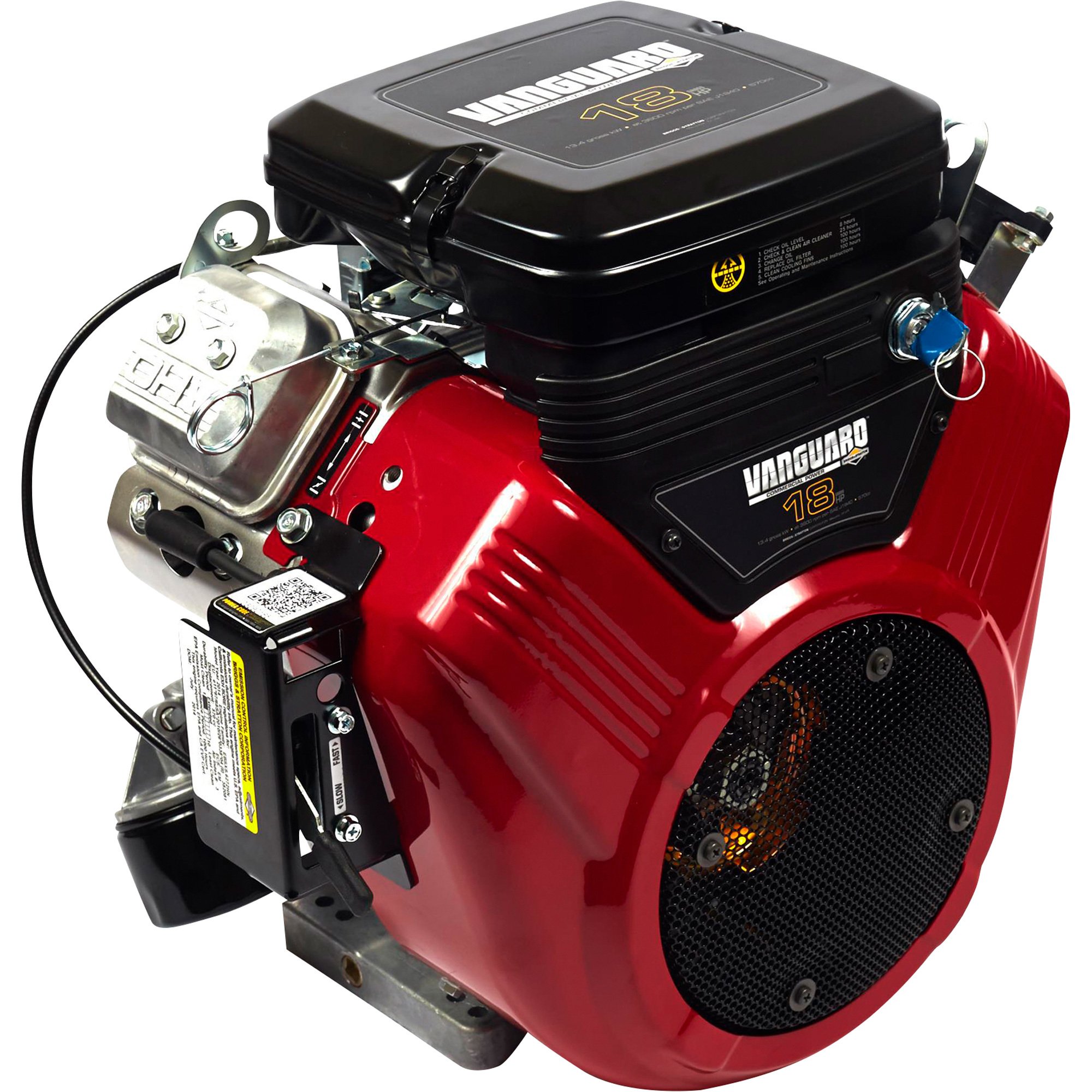 Briggs & Stratton V-Twin Vanguard Engine with Electric Start — 570cc, 18 HP, 1in. x 3in. Shaft, Model# 356447-0080-G1